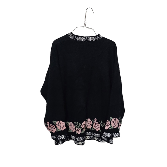 Vtg, Laura Taylor Black Christmas Sweater, Small - Picture 4 of 7